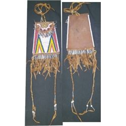 Crow beaded mirror bag 7" x  6"