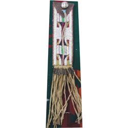 Sioux beaded scissors bag with silver concho