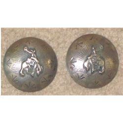 bucking horse silver conchos, 2"