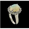 Image 4 : 2.66 ctw Opal and Diamond Ring - 14KT White Gold