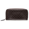 Emporio Armani Dark Brown Leather Zipper Wallet