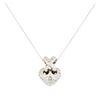 Image 2 : 0.50 ctw Diamond Heart Shaped Pendant with Chain - 14KT White Gold