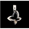 0.20 ctw Diamond Butterfly Pendant - 14KT White Gold