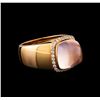 Fred of Paris Pain De Sucre Rose Quartz and Diamond Ring - 18KT Pink Gold