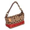 Image 2 : Coach Brown Monogram Canvas Leather Trim Mini Baguette Handbag