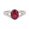 Image 2 : 3.02 ctw Ruby And Diamond Ring - Platinum