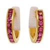 Image 1 : 18KT Yellow Gold 1.08 ctw Ruby Earrings