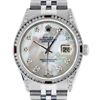 Image 1 : Rolex Mens SS MOP Diamond Lugs & Ruby Channel Set Diamond Datejust Wristwatch