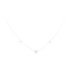 Image 2 : 0.50 ctw Diamond Pendant with Chain - 14KT White Gold