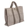 Image 3 : Hermes Light Gray Canvas Fourre Tout MM Tote Bag