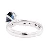 Image 3 : 1.09 ctw Bluish Green Sapphire and Diamond Ring - Platinum
