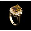 Image 4 : 2.65 ctw Ametrine and Diamond Ring - 14KT Yellow Gold