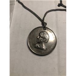 Signed Presented in 1890 Education Coin Large on Chain We Think it is SILVER