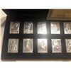 Image 2 : Beautiful 1990 TOPPS GALLERY of Champions 12 Aluminium Baseball Card Set with COA in Box