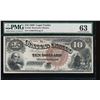 Image 1 : 1880 $10 Jackass Legal Tender Note PMG 63
