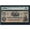 Image 1 : 1862-63 $100 Confederate States of America Note PMG 53