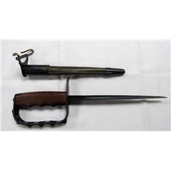 WWI US MODEL 1917 TRENCH KNIFE & SCABBARD BY LF&C