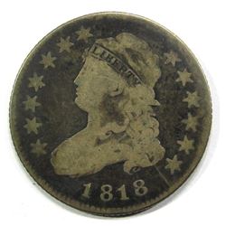 1818 CAPPED BUST QUARTER - VG/FAIR