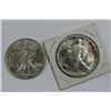 Image 1 : 1987 & 1997  AMERICAN SILVER EAGLES