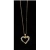 Image 1 : 10K GOLD & DIAMOND HEART PENDANT