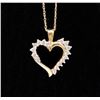 Image 2 : 10K GOLD & DIAMOND HEART PENDANT