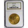 Image 1 : 1924 $20 ST GAUDENS GOLD NGC MS 64