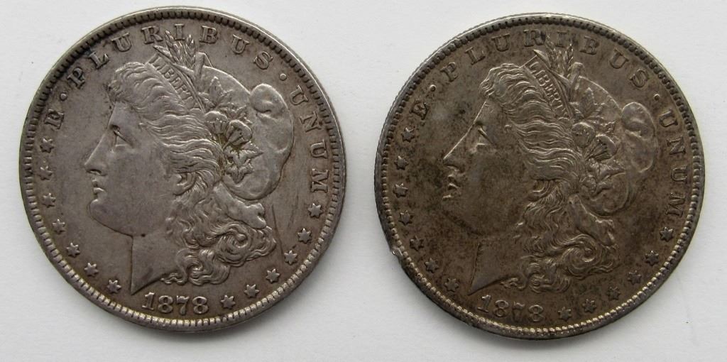 2 - 1878 7F REV 79 MORGAN DOLLARS