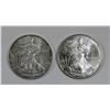 Image 1 : 1998 & 2002 AMERICAN SILVER EAGLES