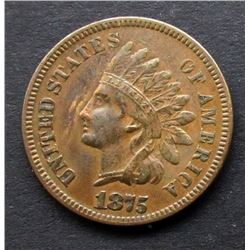 1875 INDIAN CENT XF