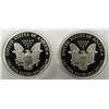 Image 2 : 1986 & 2001 PROOF AM SILVER EAGLES