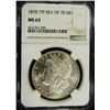 Image 1 : 1878 7TF REV OF 78 MORGAN NGC MS 63