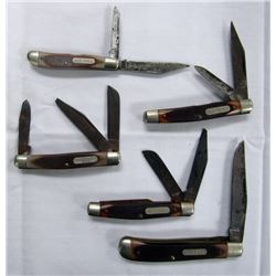 VINTAGE USED SCHRADE OLD TIMER POCKET KNIFE LOT