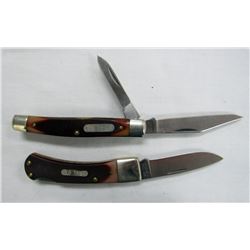 2 VINTAGE SCHRADE OLD TIMER POCKET KNIVES