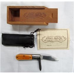 VINTAGE RUSSEL BARLOW COMMEM ISSUE POCKET KNIVE