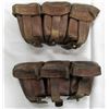 Image 1 : ORIGINAL WWI GERMAN LEATHER AMMO POUCHES