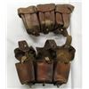Image 2 : ORIGINAL WWI GERMAN LEATHER AMMO POUCHES