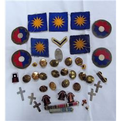WWII & KOREAN WAR ERA PATCHES,UNIT CRESTS,RIBBON B