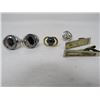 Image 1 : LOT OF TIECLIPS, CUFF LINKS, ETC (CUFFLINKS ARE LIKE ALASKA BLACK DIAMOND)