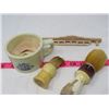 Image 1 : SHAVING CUP, 2 BRUSHES & TOOTH BRUSH HOLDER *FULLER* (WALL MOUNTED)