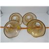 Image 1 : LOT OF 4 LIGHT SHADES (AMBER COLOR) *6" ACROSS*