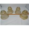 Image 2 : LOT OF 4 LIGHT SHADES (AMBER COLOR) *6" ACROSS*