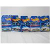 Image 1 : LOT OF 5 ASSORTED HOTWHEELS (PHEATON, CADDILAC, BATMOBILE, ETC...) *N.O.S.*