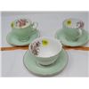 Image 1 : LOT OF 3 TEACUPS & SAUCERS (MADE IN ENGLAND) *1 TEACUP CRACKED*