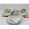Image 2 : LOT OF 3 TEACUPS & SAUCERS (MADE IN ENGLAND) *1 TEACUP CRACKED*