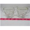 Image 4 : LOT OF 4 (CREAMERS X2, SUGAR BOWL, WINE GLASS)