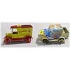 Image 1 : LOT OF TOY TRUCKS (DIE CAST 1913 FORD LEPAGES GLUE, MODEL T VAN BANK, HANDMADE TRUCK)