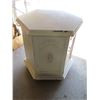 Image 2 : PAINTED WHITE SHABBY CHIC OCTAGON END TABLE WITH DOORS