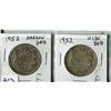 Image 1 : 2 - 1952 CNDN 50 CENT PCS (WIDE DATE & NARROW DATE) *SILVER*