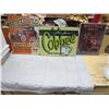 Image 1 : LOT OF 3 SIGNS (COFFEE, WHISKEY, SPEEDSHOP) *REPRODUCTION*