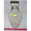 Image 1 : 2 GAL GLASS JUG (W/WOODEN HANDLE)